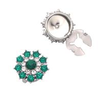 Gemelos de aleación de cristal de lujo para uso formal, detalles de cristal vibrantes, accesorios de negocios y noche, gemelos de aleación multicolor, talla única, como se describe, como se describe