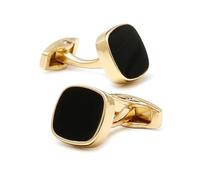 Gemelos de boda para hombre, chapados en oro, cuadrados, 26 x 15 cm, joyería para marido, papá, día de San Valentín, negocios, día del padre, 26x15CM, Chapado en oro, No es una piedra preciosa