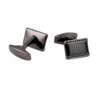 Gemelos de camisa únicos para hombre con esmalte personalizado redondo negro mate que añaden elegancia a la vestimenta formal.,Color 4,1 par