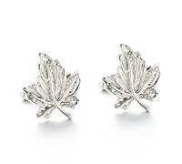 Gemelos de hoja de arce canadiense para hombres, gemelos hoja de plata, gemelos de esmoquin hoja punk rock, gemelos francés antiguo, Boutons de manchette, Acero inoxidable, No