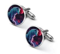 Gemelos de hombre Wolf Full Moon, gemelos de aleación para camisa, gemelos para esmoquin, accesorios para negocios y bodas.