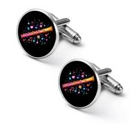 Gemelos de moda con diseño de flauta flautista para hombre, juego de gemelos clásicos para bodas, negocios, 1.7cm, Metal, No es una piedra preciosa