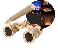 Gemelos de Ópera 3x25 con Asa y Cadena | Pieza de Colección para Teatro y Carreras | Compactos y Ligeros para Conciertos, Ópera, Cosplay y Fiestas Temáticas(Champagne2)