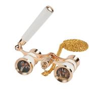 Gemelos de Ópera 3x25 Vintage con Prisma BK7 & Asa Plegable - Prismáticos de Teatro Plegables para Adultos, Conciertos, Cine - Mini Gemelos de Ópera Ligeros con Cadena Antipérdida