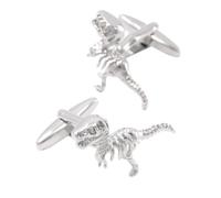 Gemelos de plata para hombre, gemelos vintage de esqueleto de dinosaurio, gemelos para hombre, boda, talla única, Cobre, No es una piedra preciosa