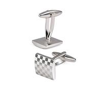 Gemelos de tablero de ajedrez para caballeros, cuadrados, camisa francesa, 1 par, durabilidad y agradable