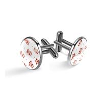 Gemelos de verano para hombre, diseño de cerdo cortado en bikini rojo, gemelos clásicos negros para traje, camisa, boda, negocios, cumpleaños, regalo de joyería