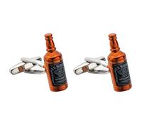 Gemelos de whisky para hombre, gemelos de botella de whisky, gemelos de botella de vino, camisa de botella marrón, gemelos de esmoquin, gemelos vintage punk rock, REGULAR, Acero inoxidable, No es una