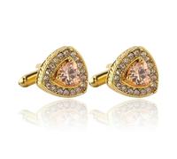 Gemelos delicados for hombre, de cristal esmaltado, redondos, for bodas, fiestas, camisas, novios Para Traje Boda Camisa Negocio(Color 6)