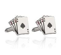 Gemelos delicados for hombre, de cristal esmaltado, redondos, for bodas, fiestas, camisas, novios Para Traje Boda Camisa Negocio(Color 5)