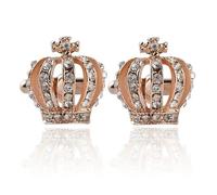 Gemelos delicados for hombre, de cristal esmaltado, redondos, for bodas, fiestas, camisas, novios Para Traje Boda Camisa Negocio(Gold)