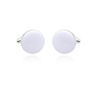 Gemelos delicados for hombre, de cristal esmaltado, redondos, for bodas, fiestas, camisas, novios Para Traje Boda Camisa Negocio(Color 2)