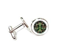 Gemelos, Diseño De Balanza De Bronce Libra, Estilo Circuito Impreso, Doce Signos Del Zodíaco, Hebilla Para Puños, Accesorio Para Camisa, Regalo Para Contable, Jefe, Negocios, Boda, Graduación, Oca