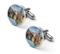 Gemelos divertidos de la Basílica de San Pedro en Roma1 Italia, gemelos de moda para hombre, accesorios para camisa de negocios y bodas, 2.0cm, Metal, No es una piedra preciosa