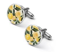 Gemelos divertidos de limón para camisa, accesorios novedosos para ropa, negocios, boda, joyería para hombres y mujeres, 1.7cm, Metal, No es una piedra preciosa