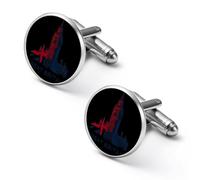 Gemelos divertidos del Big Ben de Gran Bretaña para hombre, accesorios de camisa para negocios, bodas, 1.7cm, Metal, Sin piedra preciosa