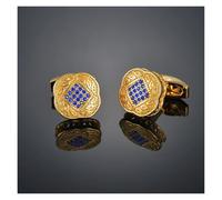 Gemelos dorados con letras, extraterrestre, cuadrado, hojas de arce, equilibrio y nombre for hombre. Para Traje Boda Camisa Negocio(Color4)