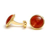 Gemelos dorados para atuendo de negocios, diseño de ojo de tigre de cobre, fácil de llevar, gemelos de boda, accesorios de negocios, gemelos de regalo, One Size, como se describe, como se describe