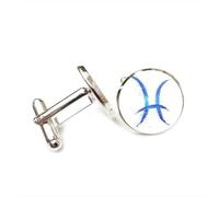 Gemelos, Escaneo Digital De Piscis, Arte De Fallas, Mejor Deseo, Regalo Para Amigo, Piscis, Doce Signos Del Zodiaco, Hebilla De Puño Personalizada, Accesorio De Camisa, Regalo Para Novio Contador, Bo