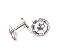 Gemelos, Escultura De Metal Con Forma De Estrella Y Flecha, Elegante Relieve, Sagitario, Doce Signos Del Zodiaco, Hebilla De Puño Personalizada, Accesorio Para Camisa, Regalo Para Contable, Jefe, Neg