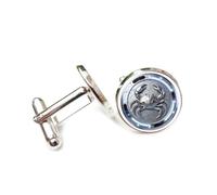 Gemelos, Escultura De Metal Con Forma De Tótem De Cangrejo Plateado En Relieve Espacial, Doce Signos Del Zodíaco De Cáncer, Hebilla Para Puños, Accesorio De Camisa, Regalo Para Contable, Jefe, Neg