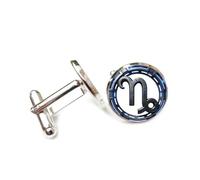 Gemelos, Escultura En Relieve De Metal Con Forma De Estrella Y Signo De Grieta, Capricornio, Doce Signos Del Zodíaco, Hebilla Para Puños, Accesorio Para Camisa, Regalo Para Contable, Jefe, Negocios,