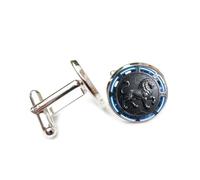 Gemelos, Escultura En Relieve Del Espacio Profundo Con Diseño De León, Futurista, Leo, Doce Signos Del Zodíaco, Hebilla De Puño Personalizada, Accesorio De Camisa, Regalo Para Contable, Jefe, Nego