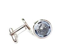 Gemelos, Escultura En Relieve Mecánico De Plata Con Diseño De Cangrejo, Doce Signos Del Zodíaco De Cáncer, Hebilla Para Puños, Accesorio De Camisa, Regalo Para Contable, Jefe, Negocios, Boda, Gra