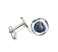 Gemelos, Escultura Única De Relieve Espacial Con Tótem De Cangrejo, Doce Signos Del Zodíaco De Cáncer, Hebilla Para Puños, Accesorio De Camisa, Regalo Para Contable, Jefe, Negocios, Boda, Graduac