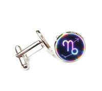 Gemelos, Flecha De Señal Colorida De Moda, Difracción Espectral, Hebilla De Puño De Los Doce Signos Del Zodíaco Capricornio, Accesorio De Camisa, Regalo Para Contable, Jefe, Negocios, Boda, Gradua