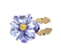 Gemelos florales de aleación con forma de flor perlada, clip de botón, accesorios de decoración de ropa, para vestido, camisa, uniforme, gemelos de flores de moda, One Size, como se describe, como se