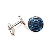 Gemelos, Géminis Fuego Corrosión Futuro Heavy Metal Suerte Amigo Regalo, Versátil Doce Signos Del Zodiaco, Hebilla De Puño Personalizada, Accesorio De Camisa Regalo Para Padre Esposo Fiesta Boda