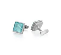 Gemelos Geometric Crystal Cufflinks for Men's Business Banquet French Shirts(Silver color-06)