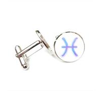 Gemelos, Gradación De Textura Piscis Difracción Espectral Regalo De Buena Suerte Para Amigos, Piscis Doce Signos Del Zodiaco, Hebilla De Puño Personalizada, Accesorio De Camisa Regalo Para Contable