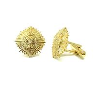 Gemelos Insignia Profesional Perito Mercantil Contabilidad Plata de Ley 925m chapados oro 18mm.