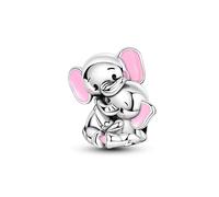 Gemelos íntimos Elefante Charm, Charm para pulsera, Compatible con Pandora Pulsera Neckalce