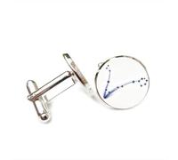 Gemelos, Línea Estelar De Piscis, Flujo De Partículas Dinámico, Regalo De Suerte Para Un Amigo, Doce Signos Del Zodiaco Piscis, Hebilla De Puño Personalizada, Regalo De Accesorio De Camisa Para No
