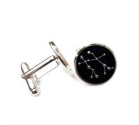 Gemelos, Mapa De Estrellas Plateadas De Géminis, Topología Única, Regalo De Suerte Para Amigos, Versátil, Doce Signos Del Zodiaco, Hebilla De Puño Personalizada, Accesorio Para Camisa, Regalo Par