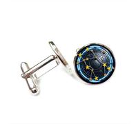 Gemelos, Mapa Del Planeta Géminis, Relieve De Arte En Metal, Regalo De Buena Suerte Para Amigos, Versátil, Doce Signos Del Zodiaco, Hebilla De Puño Personalizada, Accesorio Para Camisa, Regalo Para