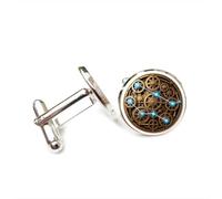Gemelos, Mapa Estelar De Engranajes De Géminis, Estilo Steampunk, Regalo Para El Mejor Amigo, Versátil, Doce Signos Del Zodiaco, Hebilla De Puño Personalizada, Accesorio Para Camisa, Regalo Para Pa