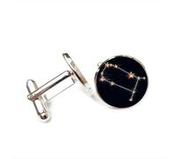 Gemelos, Mapa Estelar De Géminis, Línea De Escaneo, Arte De Falla, Regalo De Suerte Para Amigos, Doce Signos Del Zodiaco Versátiles, Hebilla De Puño Personalizada, Regalo De Accesorio De Camisa Pa