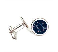 Gemelos, Mapa Estelar De Géminis, Moda, Cyber Neon, Regalo De La Suerte Para Amigos, Versátil, Doce Signos Del Zodiaco, Hebilla De Puño Personalizada, Accesorio De Camisa, Regalo Para Padre, Es