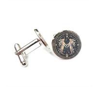 Gemelos, Máscara De Ángel Géminis, Regalo De Buena Suerte Para Amigos Con Difracción De Rayos, Versátil Con Doce Signos Del Zodiaco, Hebilla De Puño Personalizada, Accesorio Para Camisa, Regalo