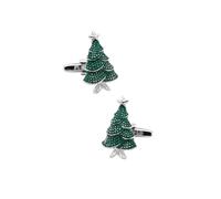 Gemelos Masculinos 1 Par De Gemelos De Camisa Francesa Navideña Para Hombre Gemelos De Árbol De Navidad