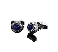 Gemelos Men's French Shirt Cufflinks Round Shell Cat's Eye Stone Redwood Cuffs(127)