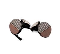 Gemelos Men's French Shirt Cufflinks Round Shell Cat's Eye Stone Redwood Cuffs(293)