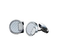 Gemelos Men's French Shirt Cufflinks Round Shell Cat's Eye Stone Redwood Cuffs(320)