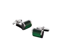 Gemelos Men's French Shirt Cufflinks Round Shell Cat's Eye Stone Redwood Cuffs(Color35)