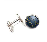 Gemelos, Moda Con Rastro De La Estrella De Géminis, Regalo De La Suerte Para Un Amigo Con Estilo Heavy Metal, Versátil, Doce Signos Del Zodiaco, Hebilla De Puño Personalizada, Accesorio Para Camisa