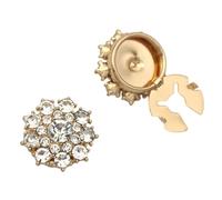 Gemelos modernos para hombre con base de aleación duradera de cristal similar a gemas, para atuendo profesional, gemelos de cristal tachonados de diamantes, One Size, como se describe, como se